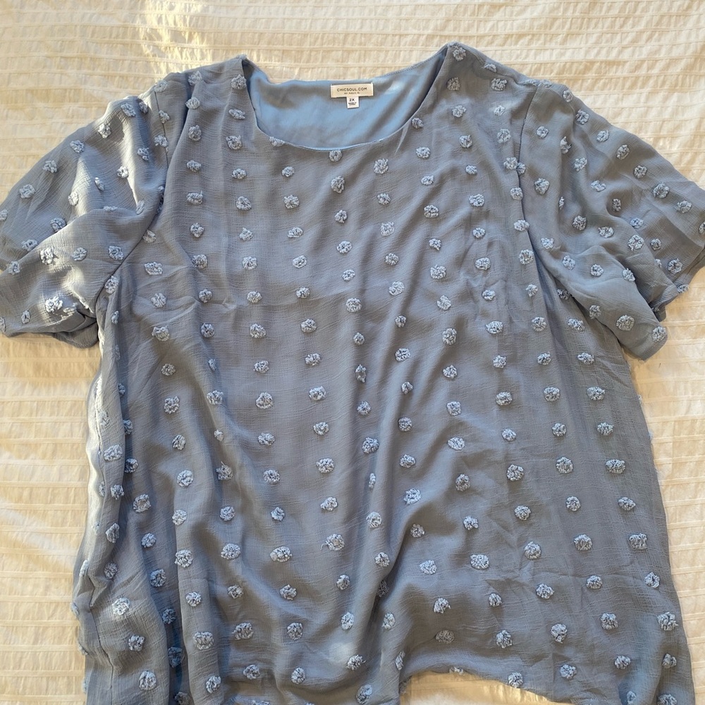 Powder Blue Blouse by ChicSoul